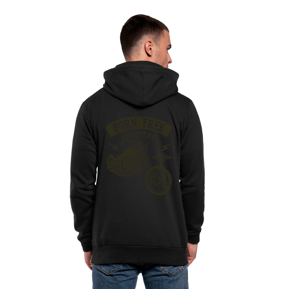 Sudadera con capucha y cuello alto unisex"born free choppers" - black