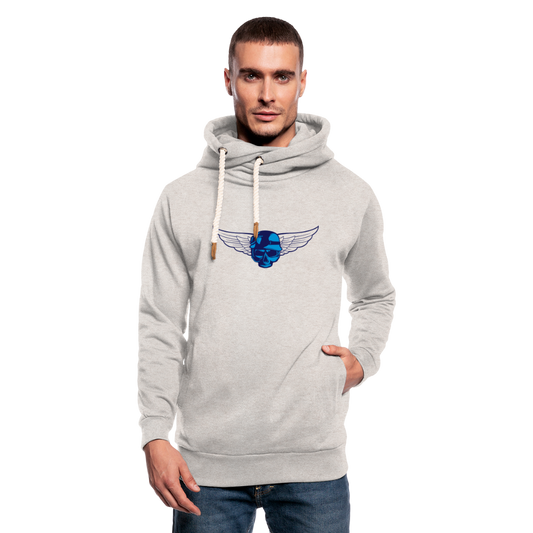 Sudadera con capucha y cuello alto unisex"born free choppers" - heather oatmeal