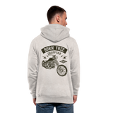 Sudadera con capucha y cuello alto unisex"born free choppers" - heather oatmeal