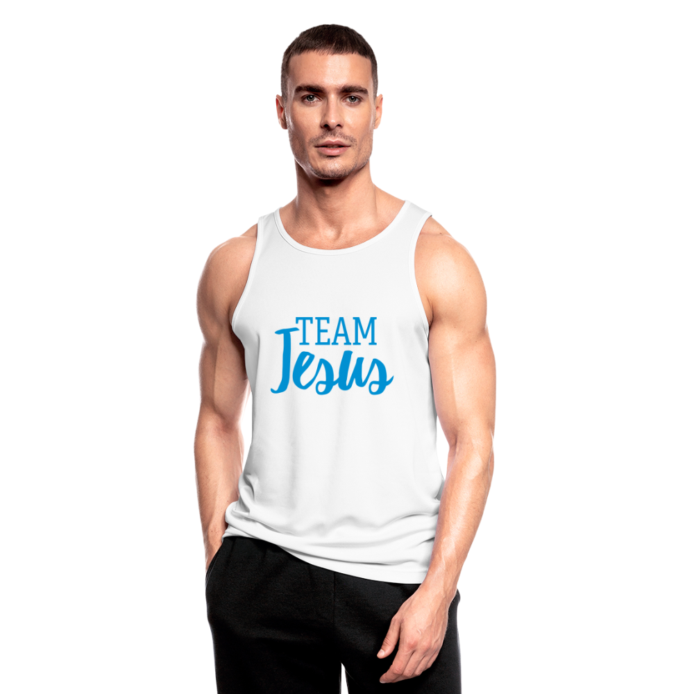 Camiseta sin mangas hombre transpirable"team jesus" - white