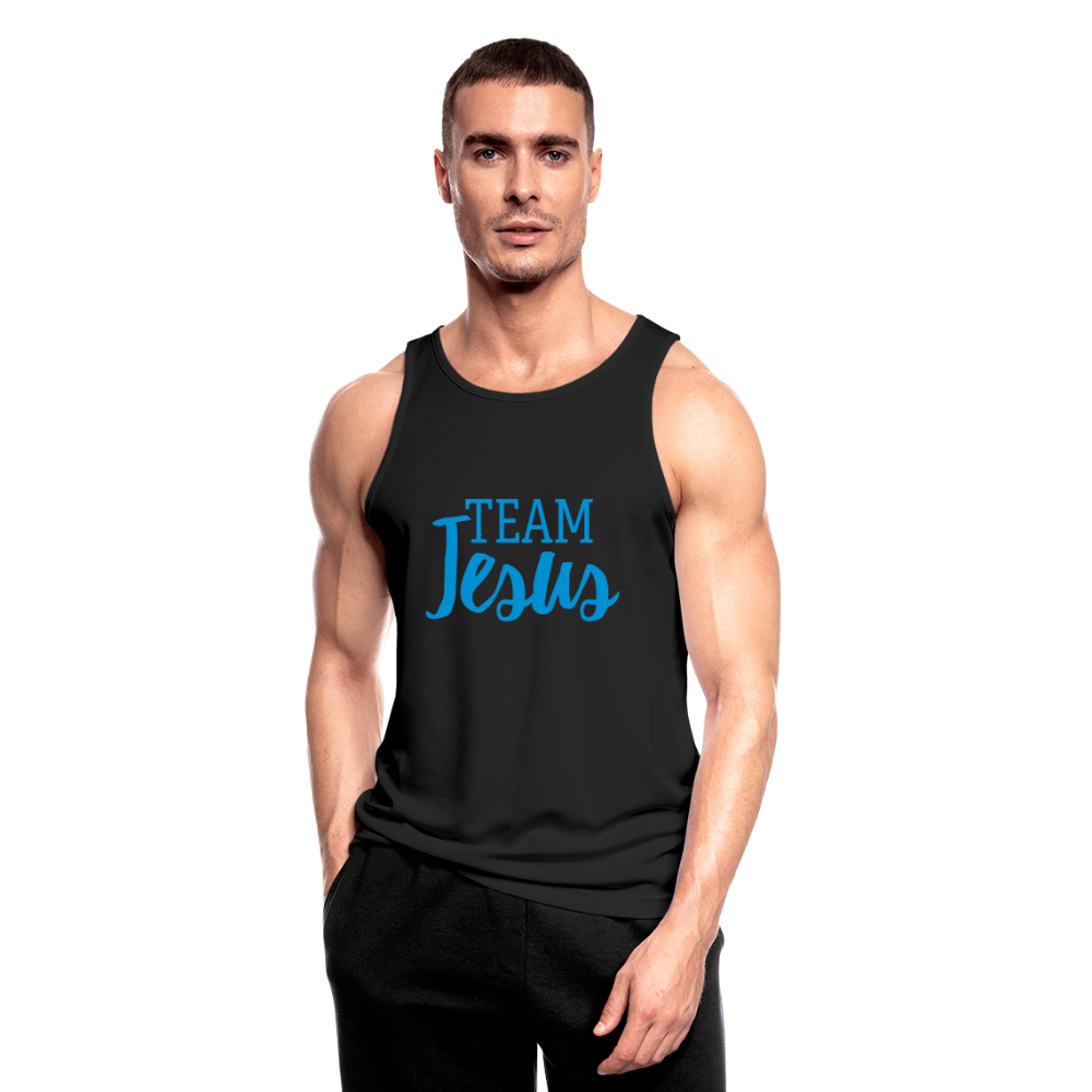 Camiseta sin mangas hombre transpirable"team jesus" - black