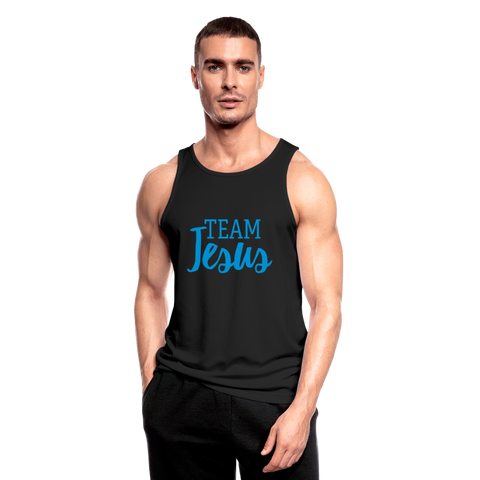 Camiseta sin mangas hombre transpirable"team jesus" - black