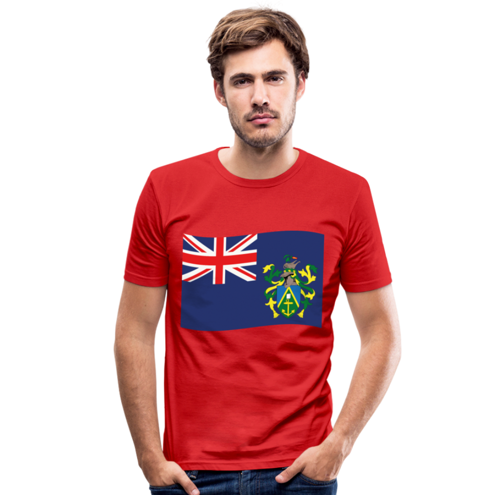 Camiseta ajustada hombre"Flag Pitcairn Islands" - red