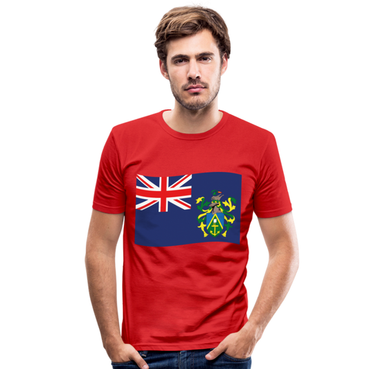 Camiseta ajustada hombre"Flag Pitcairn Islands" - red