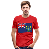 Camiseta ajustada hombre"Flag Pitcairn Islands" - red