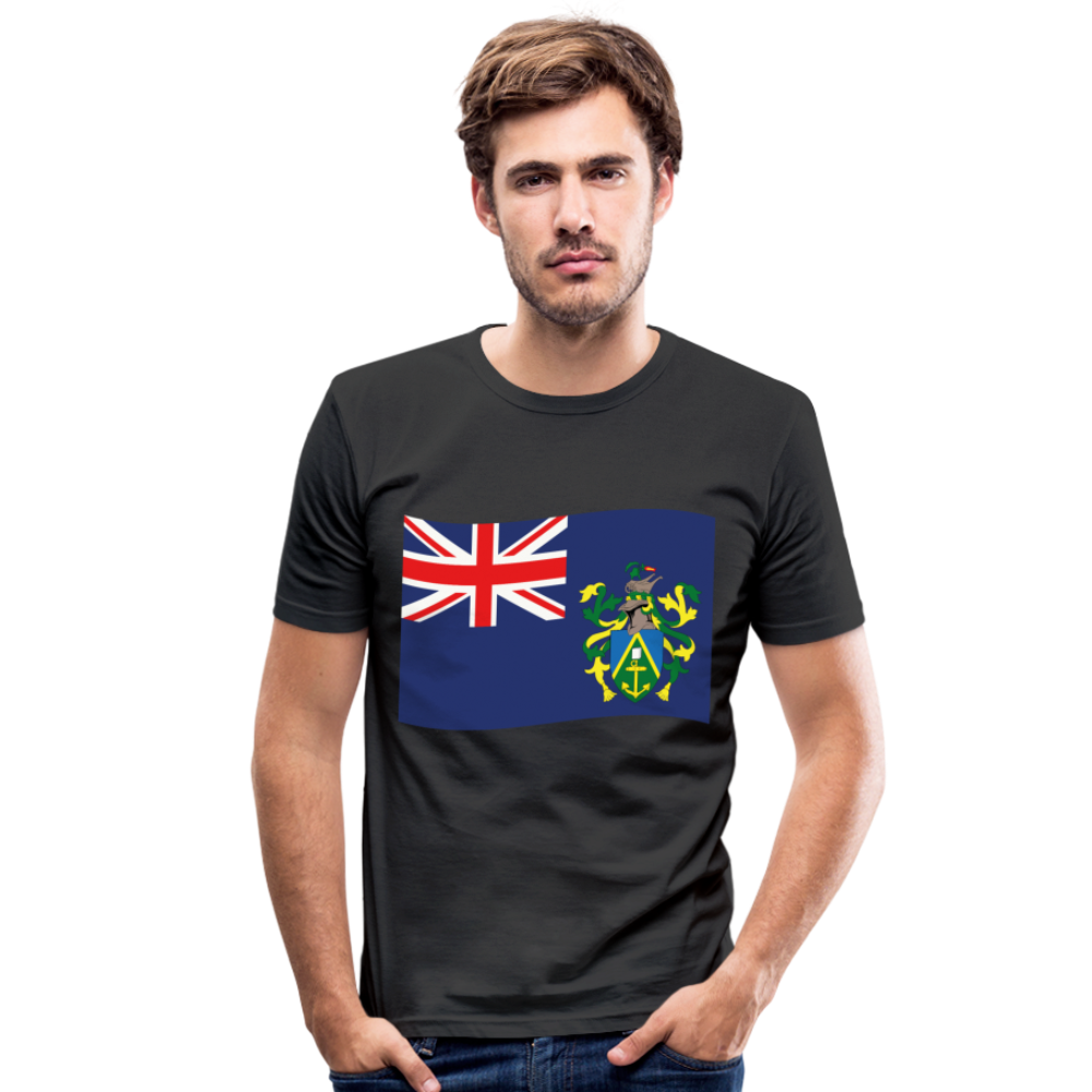 Camiseta ajustada hombre"Flag Pitcairn Islands" - black