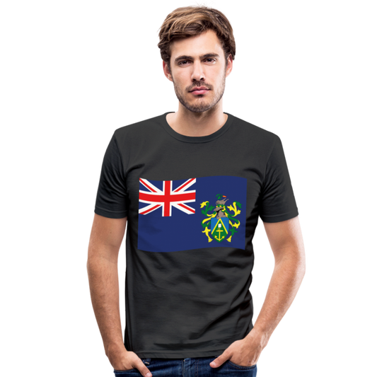 Camiseta ajustada hombre"Flag Pitcairn Islands" - black