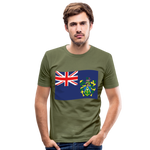 Camiseta ajustada hombre"Flag Pitcairn Islands" - khaki green