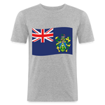 Camiseta ajustada hombre"Flag Pitcairn Islands" - heather grey