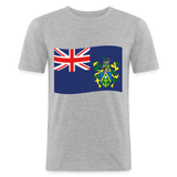 Camiseta ajustada hombre"Flag Pitcairn Islands" - heather grey