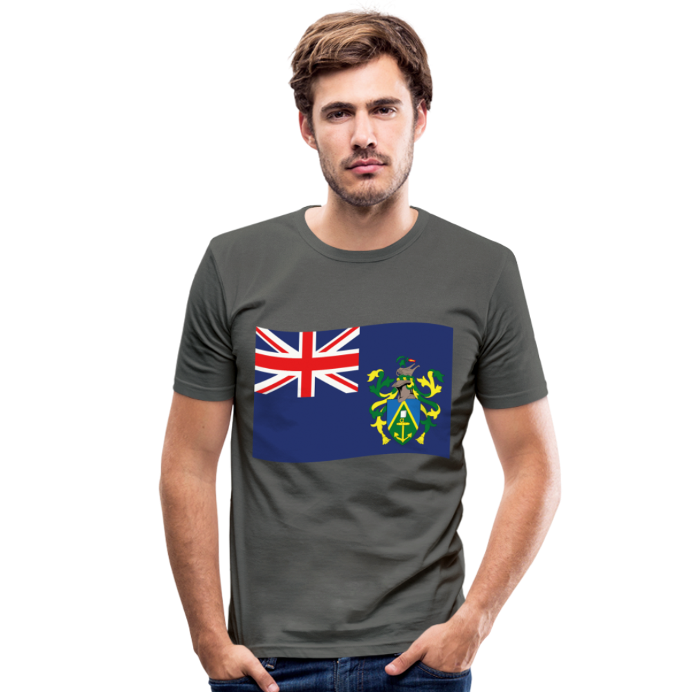 Camiseta ajustada hombre"Flag Pitcairn Islands" - graphite grey