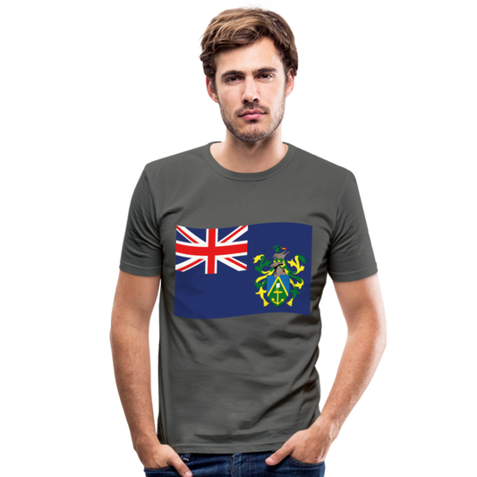 Camiseta ajustada hombre"Flag Pitcairn Islands" - graphite grey
