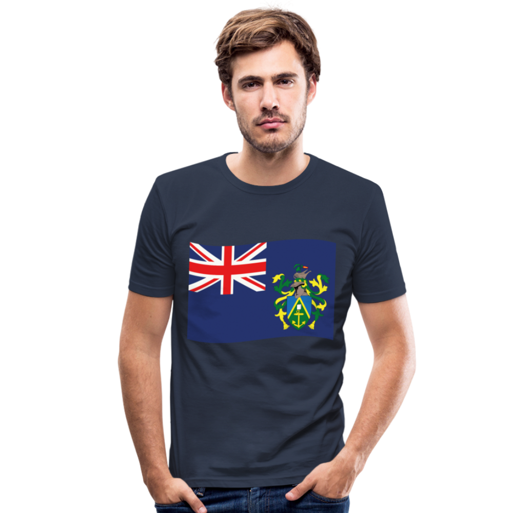 Camiseta ajustada hombre"Flag Pitcairn Islands" - navy