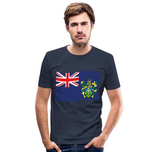 Camiseta ajustada hombre"Flag Pitcairn Islands" - navy