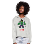 Sudadera cropped con capucha"Hulk" - heather oatmeal