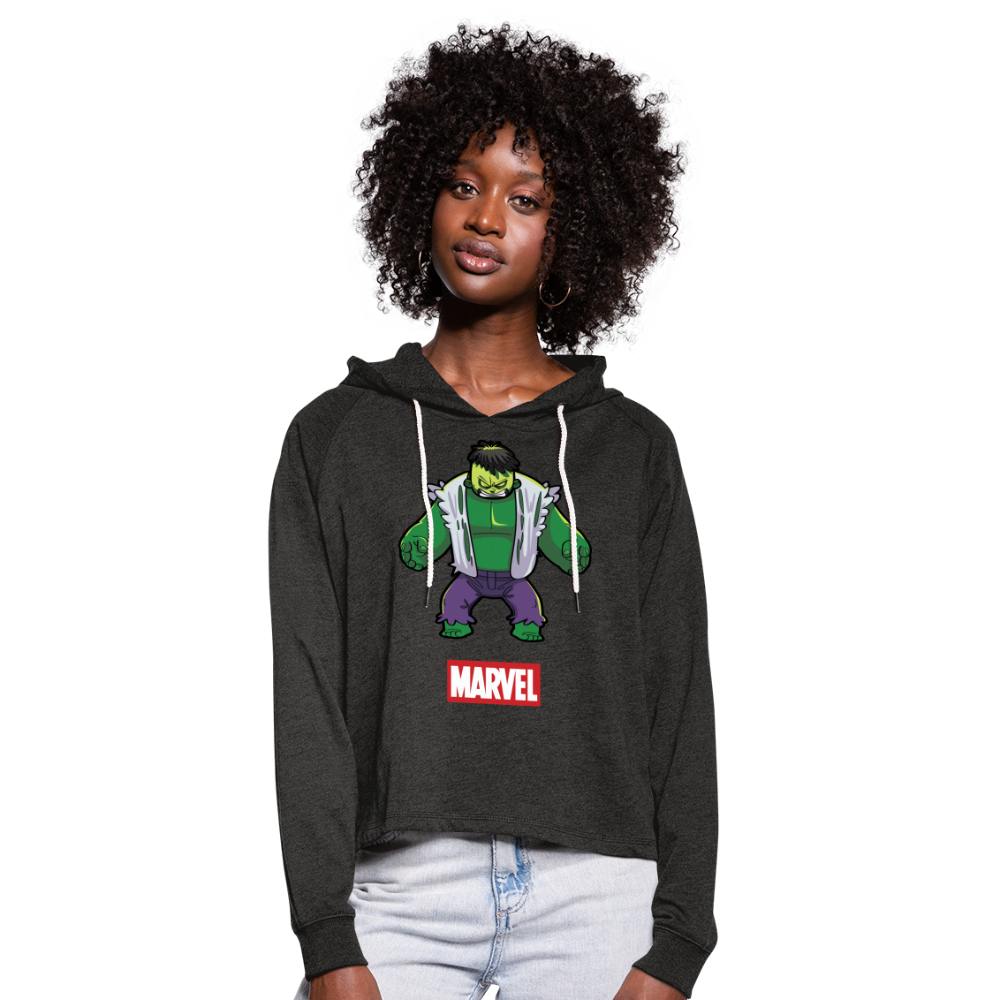 Sudadera cropped con capucha"Hulk" - charcoal grey