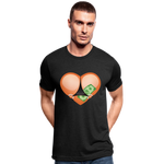 Camiseta Tri-Blend unisex de Bella + Canvas"Stripper heart" - heather black