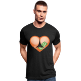 Camiseta Tri-Blend unisex de Bella + Canvas"Stripper heart" - heather black