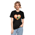 Camiseta Tri-Blend unisex de Bella + Canvas"Stripper heart" - heather black