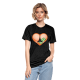 Camiseta Tri-Blend unisex de Bella + Canvas"Stripper heart" - heather black