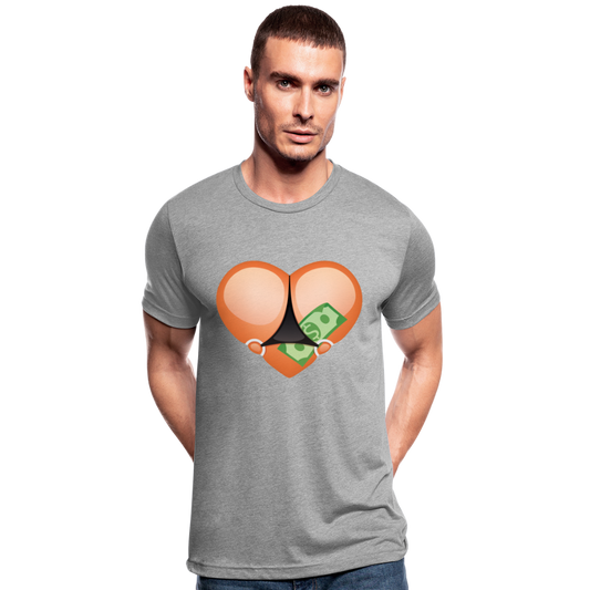 Camiseta Tri-Blend unisex de Bella + Canvas"Stripper heart" - heather grey