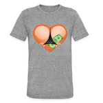 Camiseta Tri-Blend unisex de Bella + Canvas"Stripper heart" - heather grey