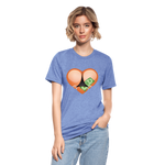 Camiseta Tri-Blend unisex de Bella + Canvas"Stripper heart" - heather blue