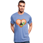 Camiseta Tri-Blend unisex de Bella + Canvas"Stripper heart" - heather blue