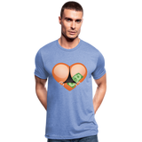 Camiseta Tri-Blend unisex de Bella + Canvas"Stripper heart" - heather blue