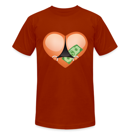 Camiseta Tri-Blend unisex de Bella + Canvas"Stripper heart" - heather brick