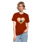 Camiseta Tri-Blend unisex de Bella + Canvas"Stripper heart" - heather brick