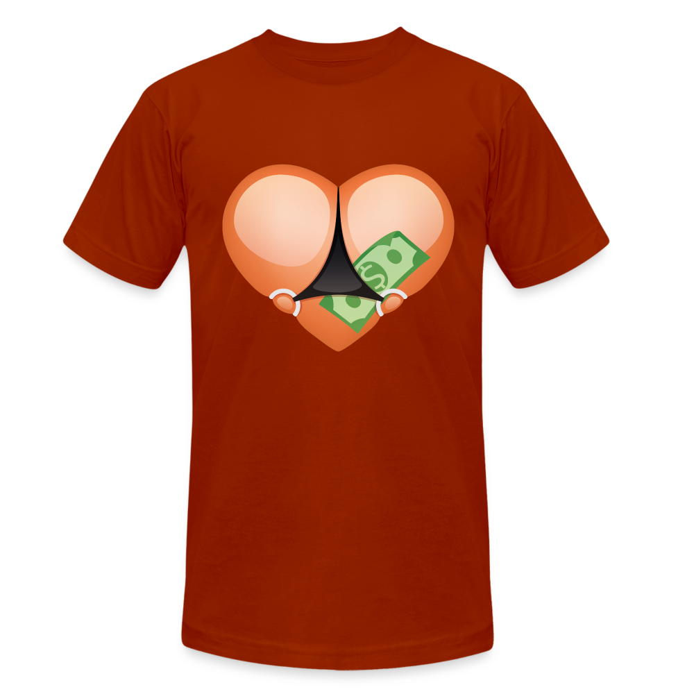 Camiseta Tri-Blend unisex de Bella + Canvas"Stripper heart" - heather brick