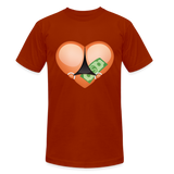 Camiseta Tri-Blend unisex de Bella + Canvas"Stripper heart" - heather brick