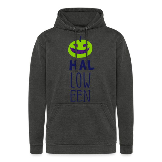 Nuestra sudadera con capucha vintage"Halloween pumpkin" - washed black