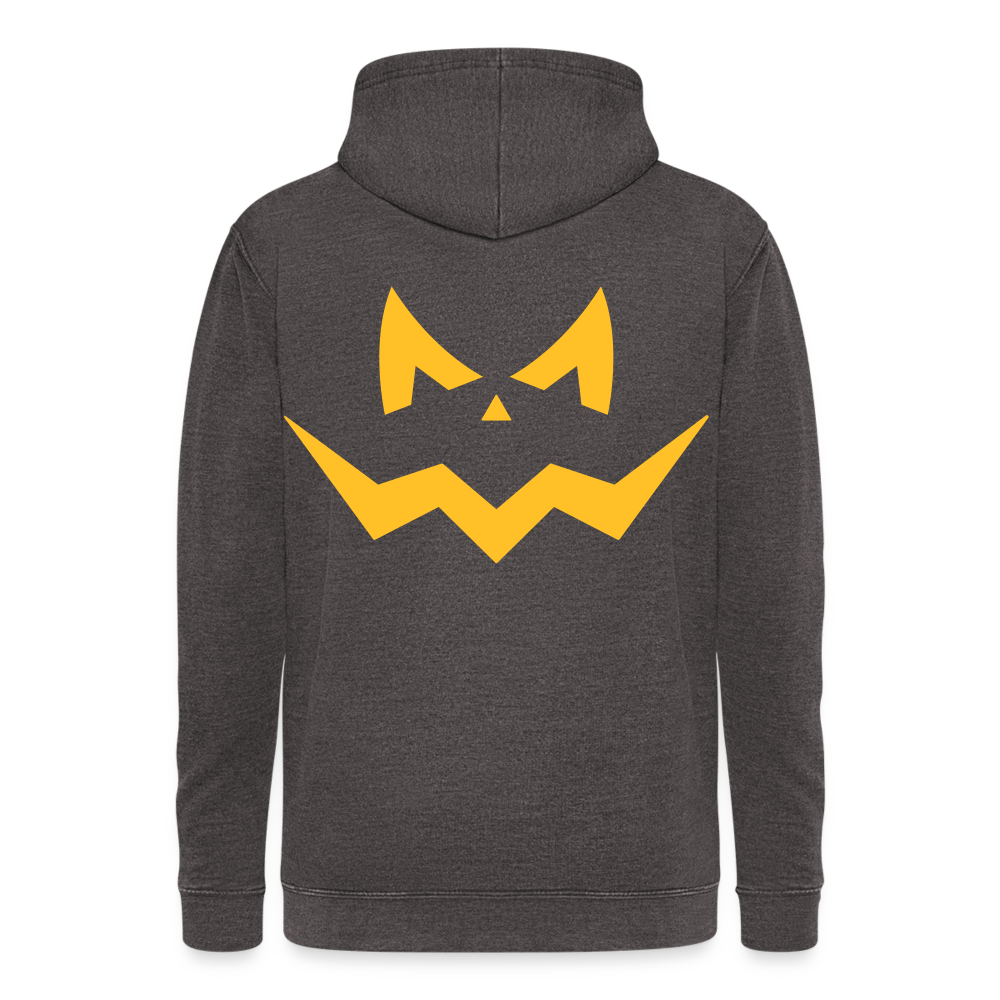 Nuestra sudadera con capucha vintage"Halloween pumpkin" - washed charcoal