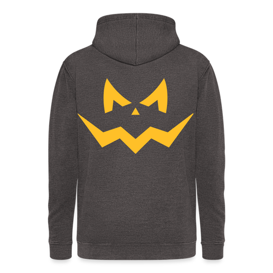 Nuestra sudadera con capucha vintage"Halloween pumpkin" - washed charcoal