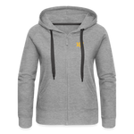 Chaqueta con capucha premium mujer"gas mask MjM" - heather grey