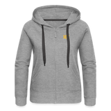 Chaqueta con capucha premium mujer"gas mask MjM" - heather grey