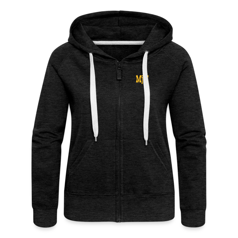 Chaqueta con capucha premium mujer"gas mask MjM" - charcoal grey