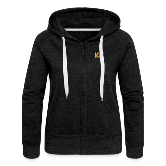 Chaqueta con capucha premium mujer"gas mask MjM" - charcoal grey