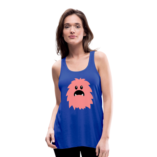 Ligerísima camiseta de tirantes para mujer"Monster emoji" - royal blue