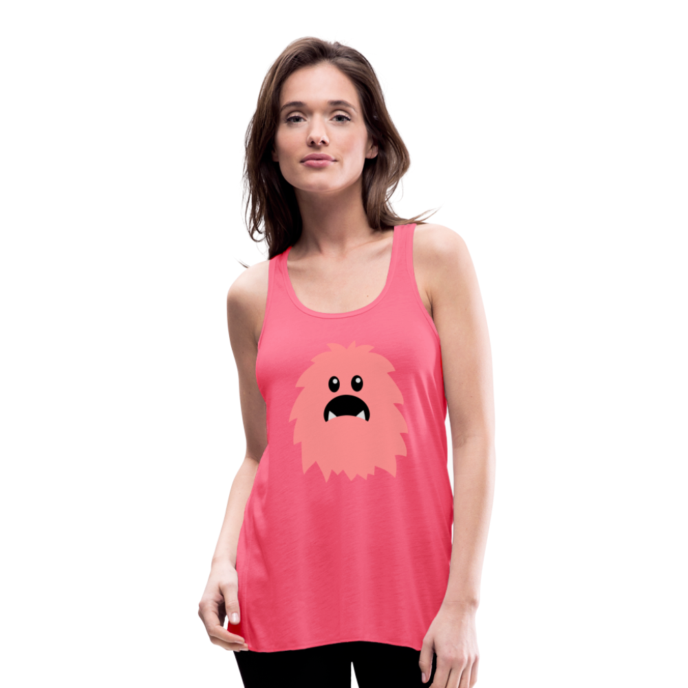 Ligerísima camiseta de tirantes para mujer"Monster emoji" - neon pink