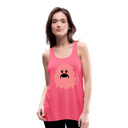 Ligerísima camiseta de tirantes para mujer"Monster emoji" - neon pink