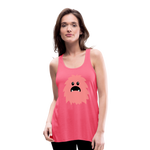 Ligerísima camiseta de tirantes para mujer"Monster emoji" - neon pink