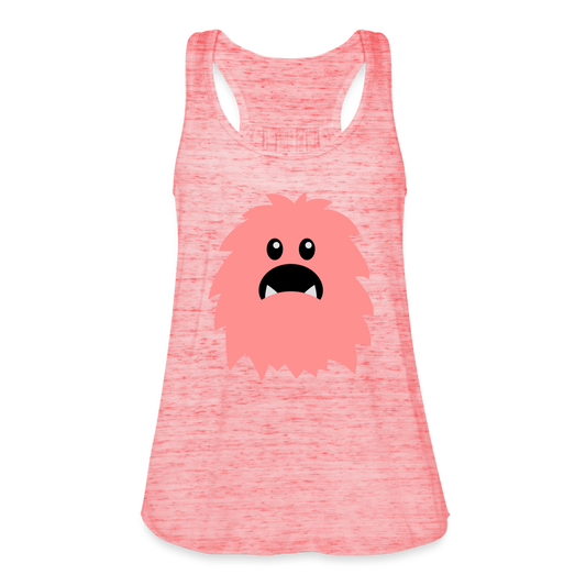 Ligerísima camiseta de tirantes para mujer"Monster emoji" - heather red