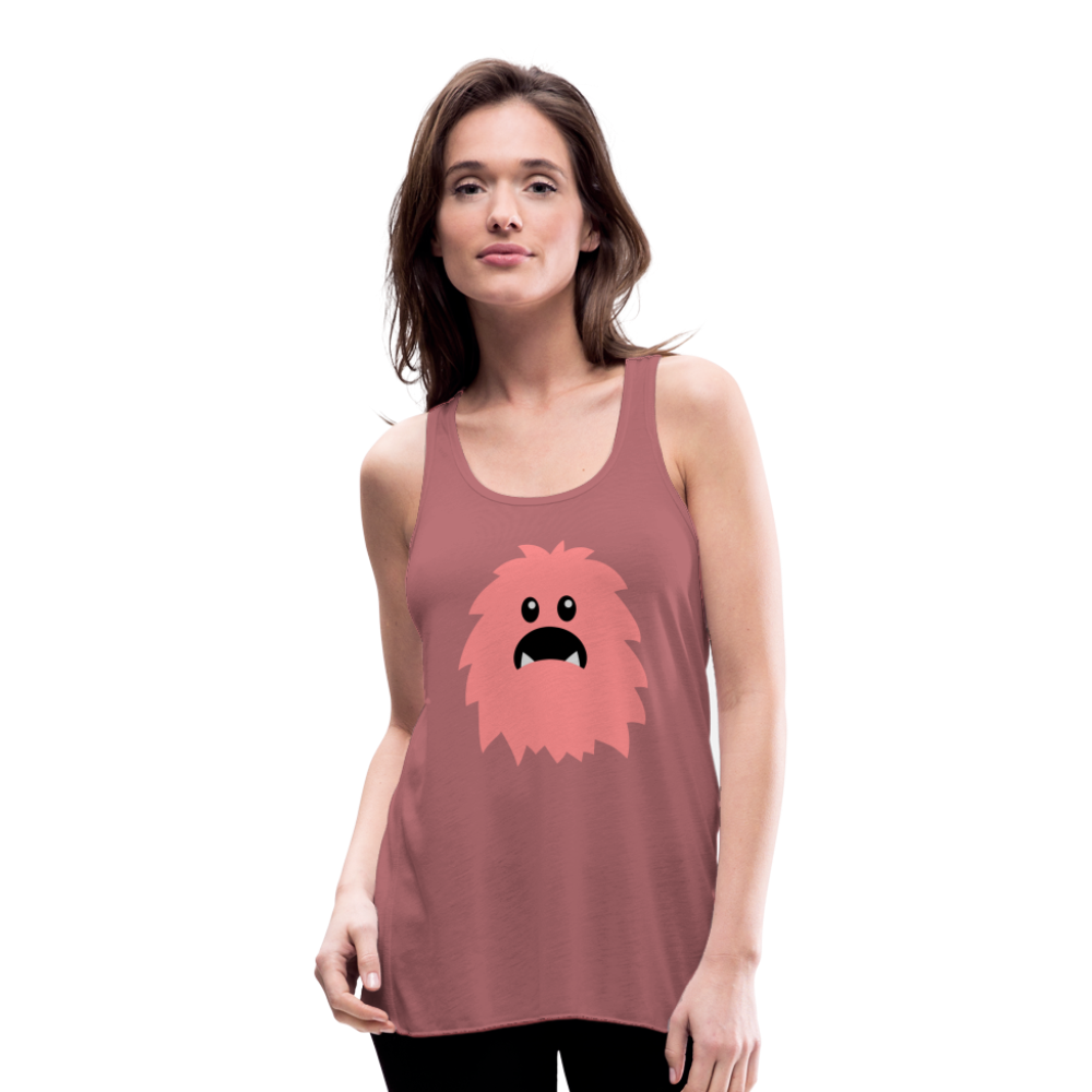 Ligerísima camiseta de tirantes para mujer"Monster emoji" - mauve