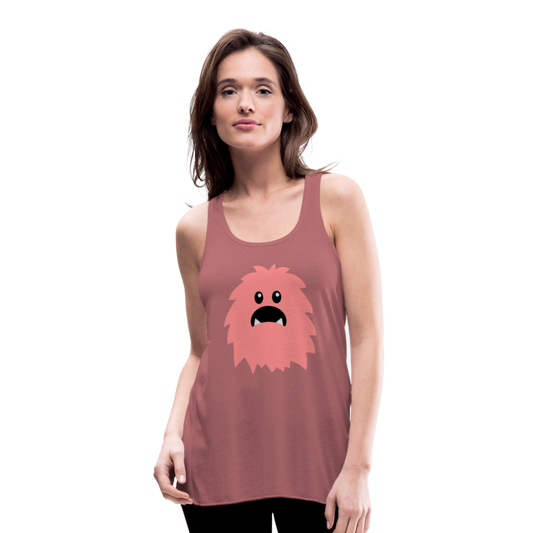 Ligerísima camiseta de tirantes para mujer"Monster emoji" - mauve