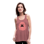 Ligerísima camiseta de tirantes para mujer"Monster emoji" - mauve