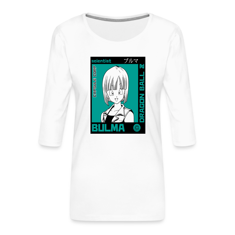 Camiseta premium de manga 3/4 para mujer"bulma" - white