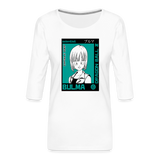 Camiseta premium de manga 3/4 para mujer"bulma" - white